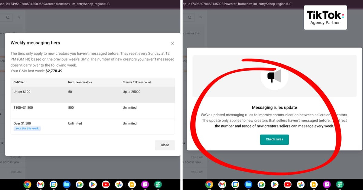 TikTok Shop: Weekly Messaging Tier  Policy for June 2024