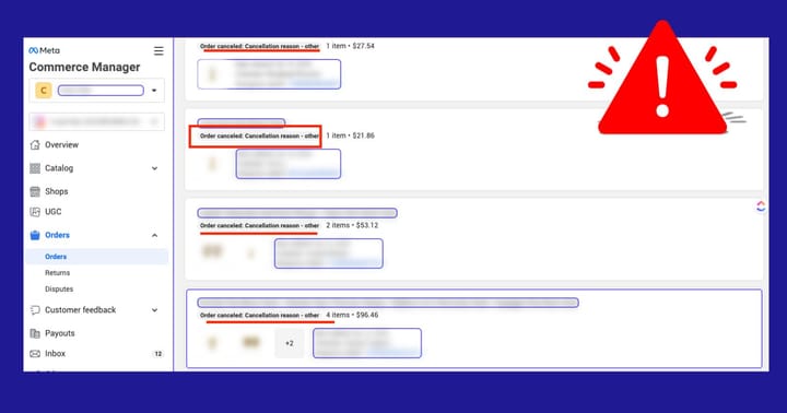 Troubleshooting: Facebook Shop Orders Auto Cancelling